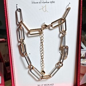 House of Harlow 1960 Gold and Silver Link Necklace